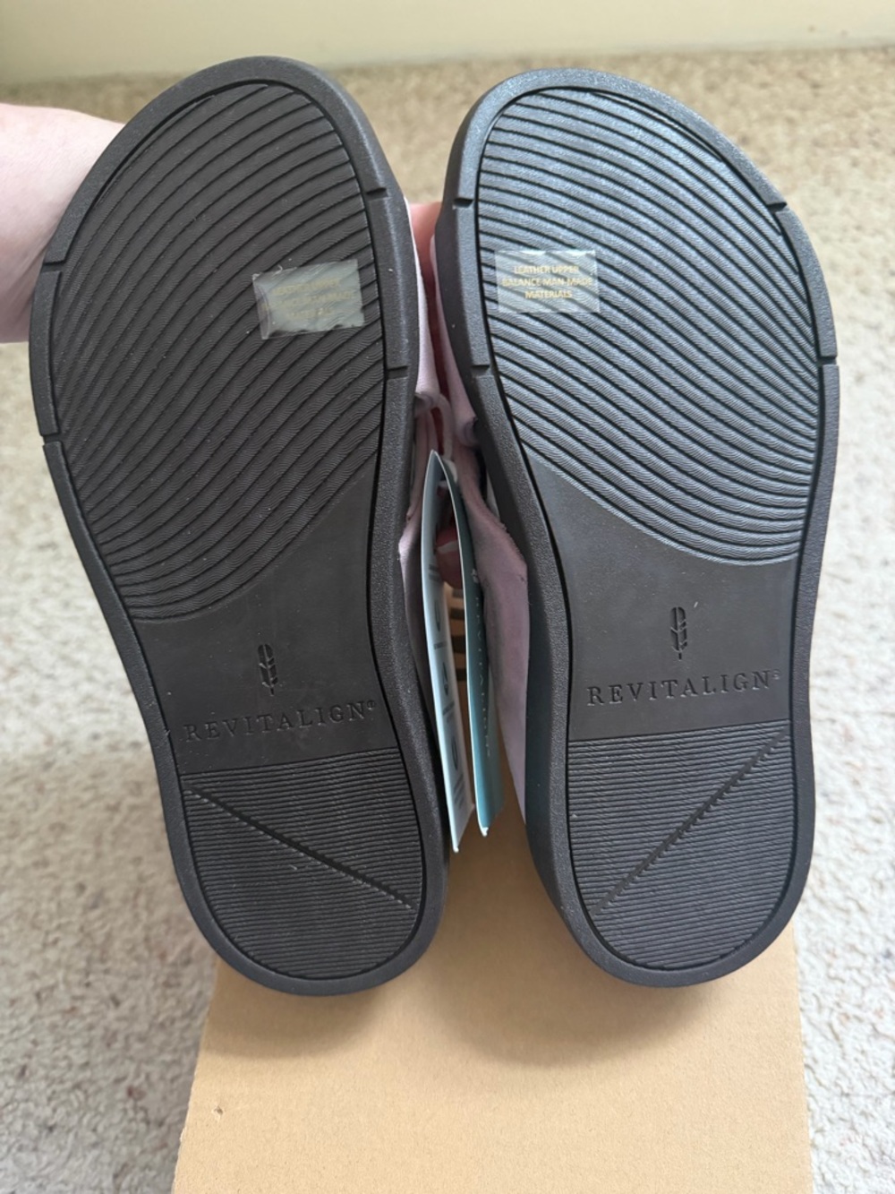 Revitalign Riviera Sandals Sz 6D Mauve Pink Suede Comfort Slides NEW - Picture 6 of 7